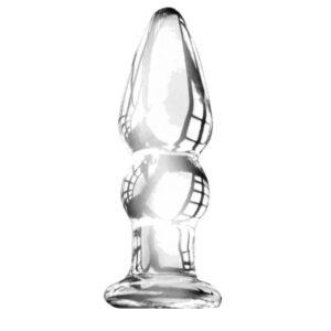 Plug anal transparent en verre