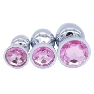 Plug anal bijoux colore en metal