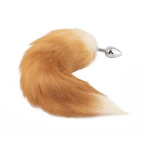 Plug metal queue de renard orange