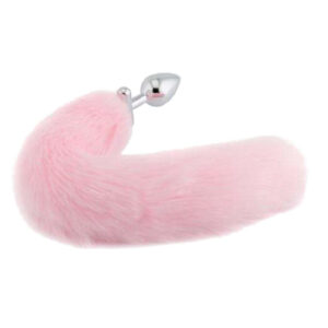 Plug queue de renard rose barbe a papa