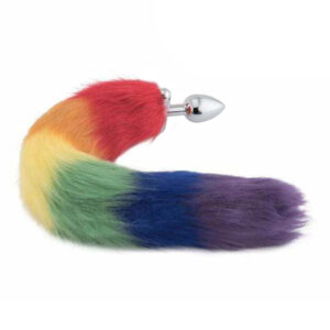 Plug queue de renard arc en ciel